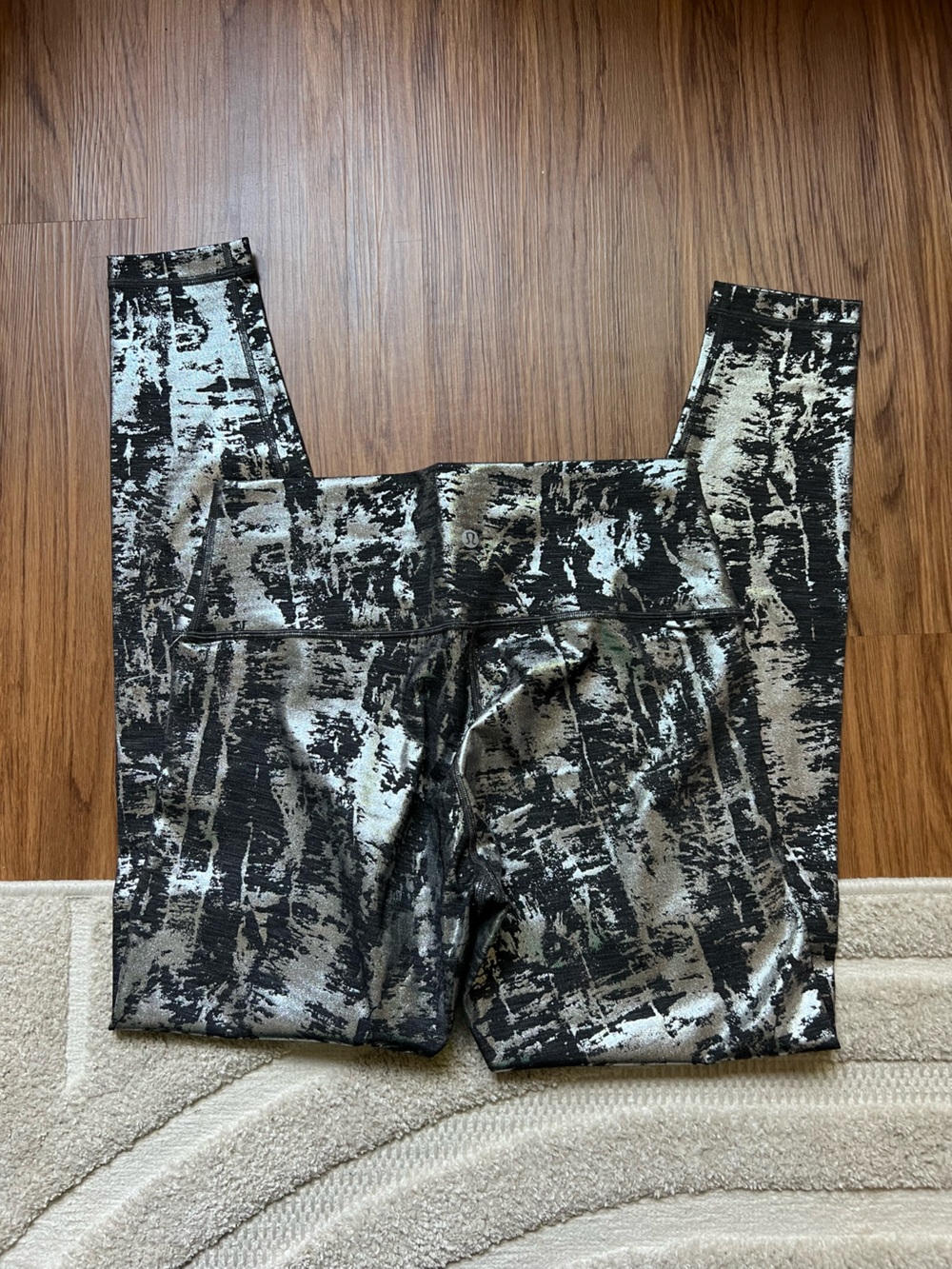 lululemon athletica Black and metallic Abstract Print Leggings